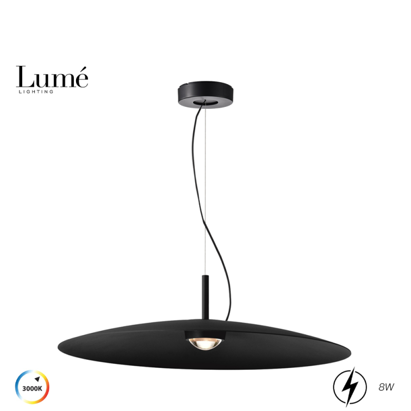 AURORA 25 VISILICA 8W 3000K CRNA
