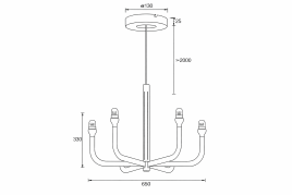 AURORA 29 LUSTER 26W 3000K TAMNO ZELENA