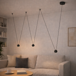 ARIA 24 VISILICA LED 3*4W 3000K CRNA