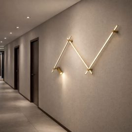 ARIA 18 ZIDNA SVETILJKA DIM. 36W 3000K BRUŠENI BAKAR (3*1000mm)