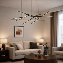 ARIA 11 LUSTER LED DIM 44W 3000K CRNA