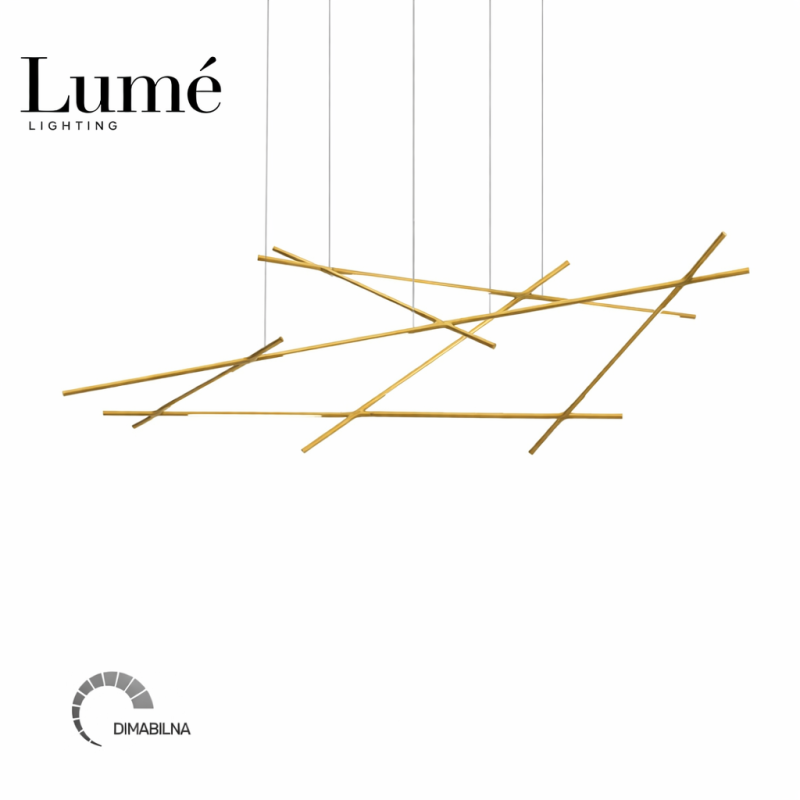 ARIA 11 LUSTER LED DIM 44W 3000K ZLATO