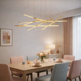 ARIA 11 LUSTER LED DIM 44W 3000K ZLATO