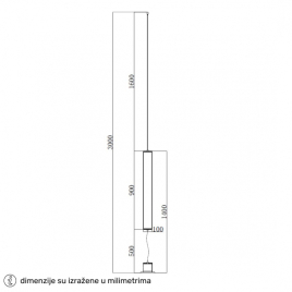 AURORA 48 PODNA LAMPA 24W 3000K