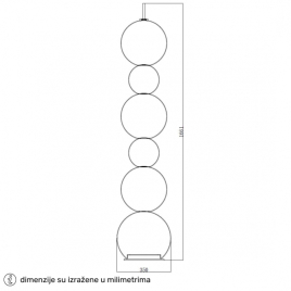 AURORA 50 PODNA LAMPA 30W 3000K