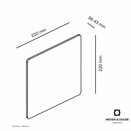 WD MILES WALL SURF 2.0 CARRE LED 2700K MB (W317478MB3-02)