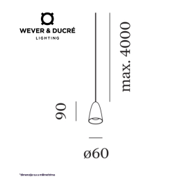 WD COZY CONE CEILING SUSP 1.0 LED 2700K FJ (W241161FJ3-01)