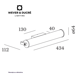 WD RIBELLE IP65 WALL SURF 1.0 LED 3000K M (772184M5-01)