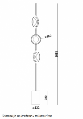 MONARI 22 PODNA LAMPA 4.5W 3000K