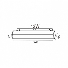 MAGNETIC SVETILJKA LED01-12W 3000K 120° 48V DC