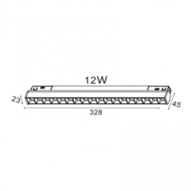 MAGNETIC SVETILJKA LED02-12W 3000K 30° 48V DC CRNA