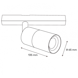 MAGNETIC REFLEKTOR LED11- 15W 3000K 24° 48V DC