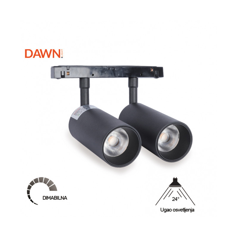 MAGNETIC REFLEKTOR LED08-20(10*2)3000K 24 48 DC CRNI